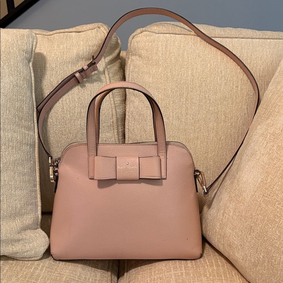 kate spade Handbags - Kate Spade Blush Satchel with Bow Accent